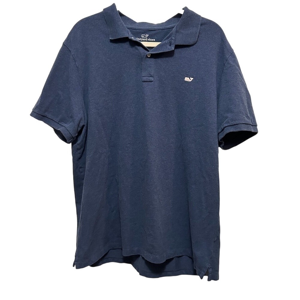 Vineyard Vines Men's XL Slim Fit Polo Shirt Blue Cotton Stretch Golf Preppy